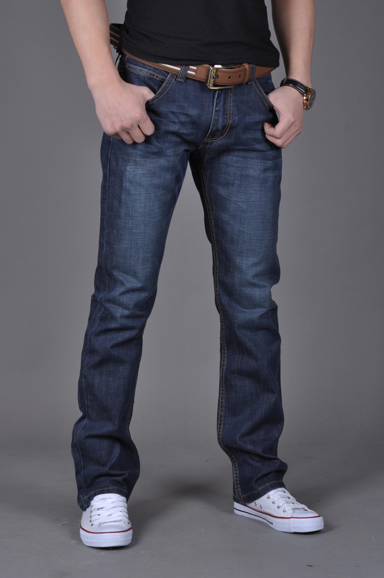 Youth Popular Mid-Waist Fashion Men's Long Pants Denim Pants - 图1