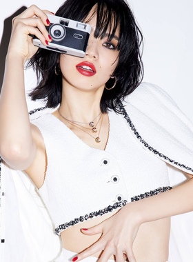 水冰月项链菱格纹小香coco纯银18k玫瑰金Jennie轻奢高级感锁骨链