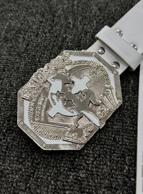 Domy Land小众潮牌ins铆钉白银战马金属表盘腰带嘻哈摇滚辣妹皮带