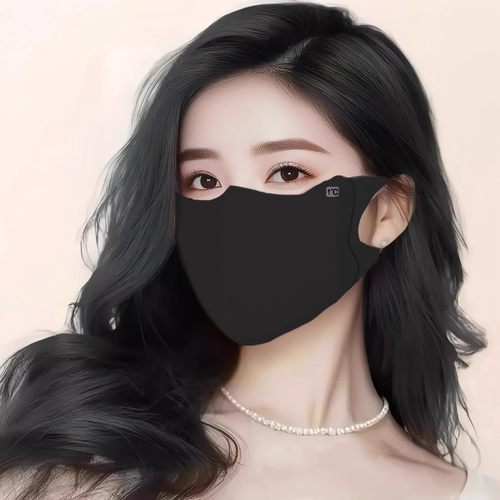 滑雪口罩女冬季保暖护眼角高颜值骑车防风透气面罩加绒加厚显脸小 - 图1