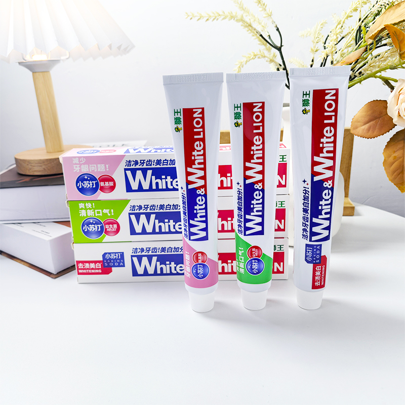 狮王美白牙膏葡萄柚小苏打含氟防蛀清新口气男士成人专用正品大白 - 图2