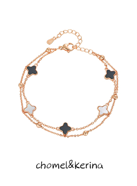 幸运四叶草送闺蜜；送自己手链女