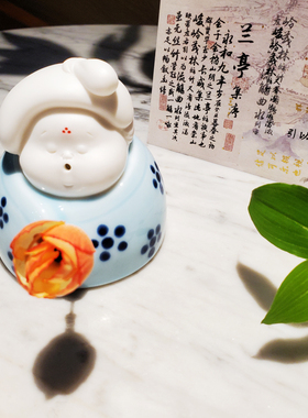 创意唐宝宝陶瓷仕女香插茶宠摆件