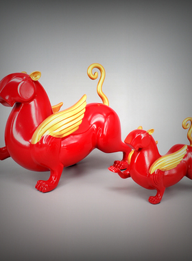 如虎添翼国风家居摆件商务礼品