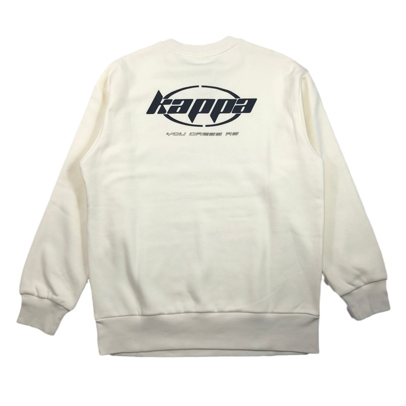 Kappa卡帕套头衫男女中性运动卫衣休闲加绒长袖印花K0CZ2WT93D - 图1