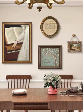 美式花卉复古餐厅装饰画