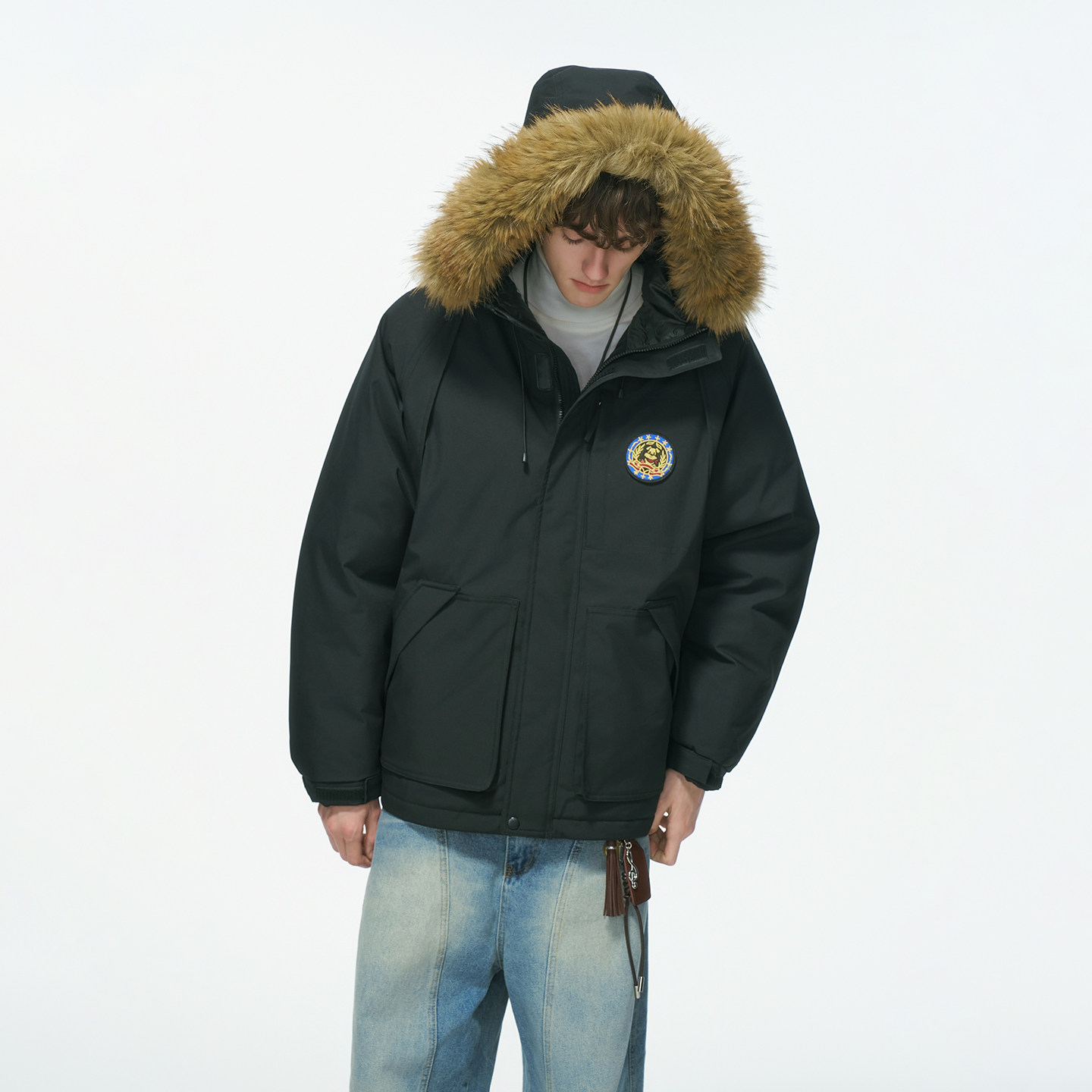 Dream made美式毛领连帽棉服男款冬季加厚派克服男生冬装棉袄外套,淘宝优惠券,粉丝福利购,淘宝优惠卷