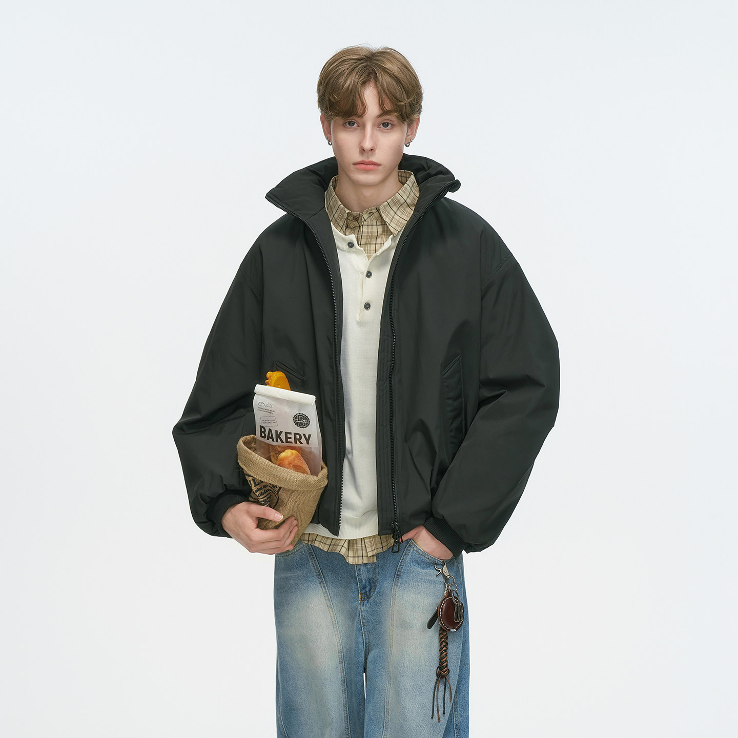 Dream made美式cleanfit立领短款棉服男冬季加厚飞行教练棉衣外套,淘宝优惠券,粉丝福利购,淘宝优惠卷