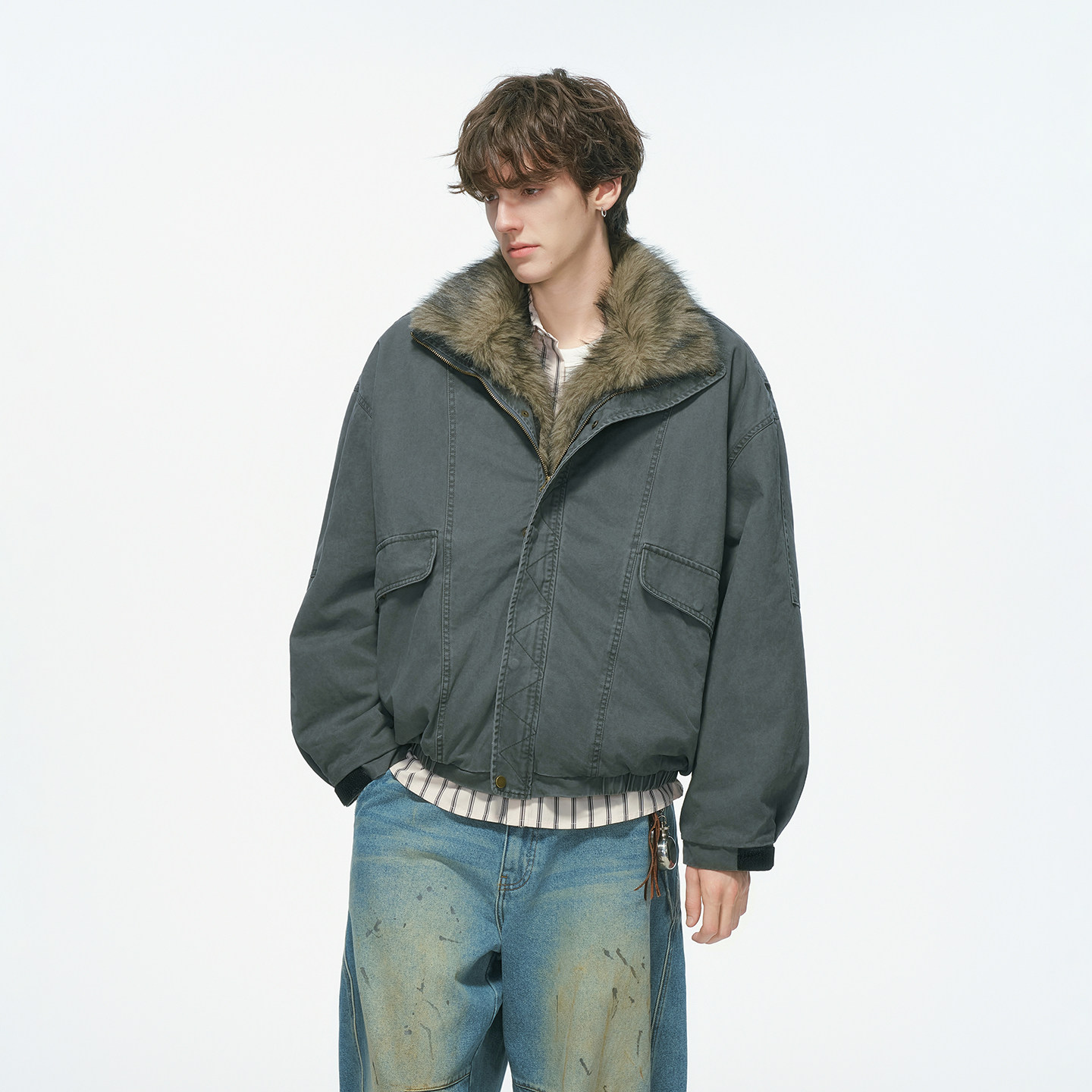 Dream made 狼王座山雕外套男冬季加厚棉服重磅工装棉衣男生棉袄,淘宝优惠券,粉丝福利购,淘宝优惠卷