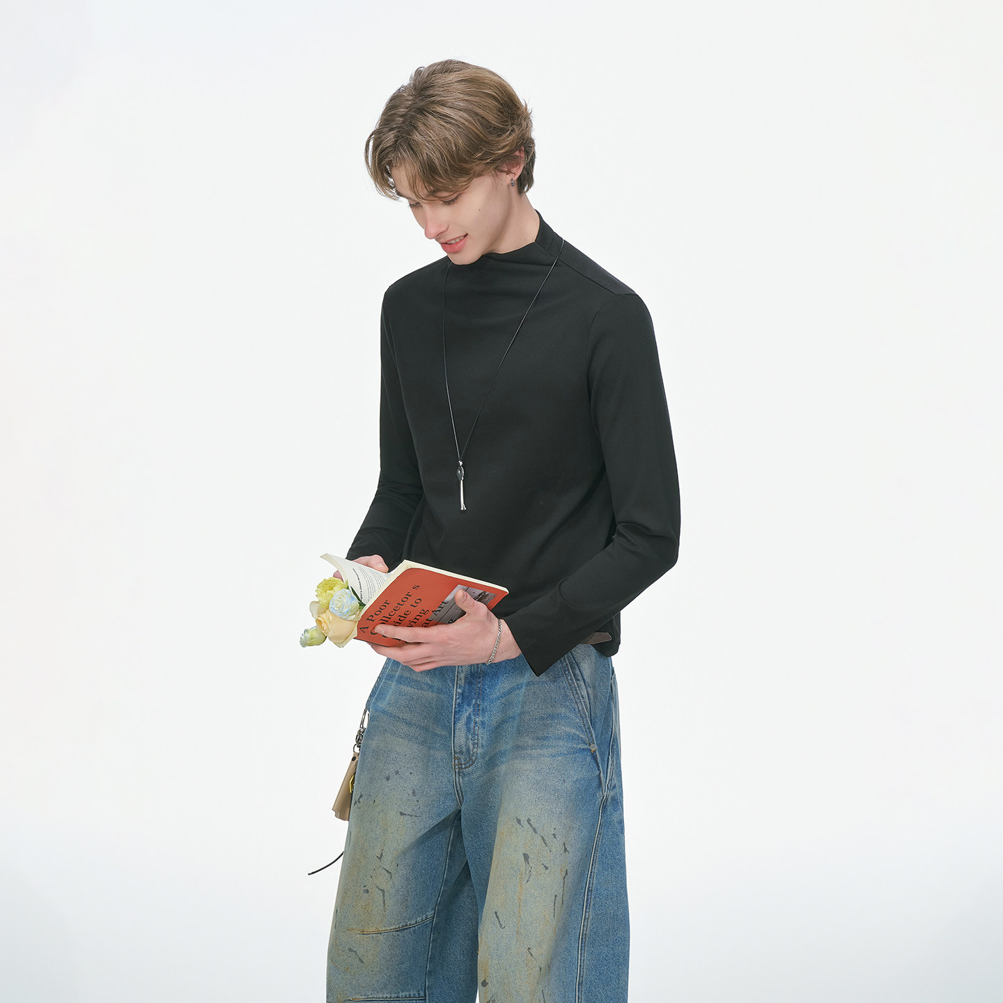 Dream made 美式半高领长袖T恤男冬季修身保暖男生内搭打底衫上衣,淘宝优惠券,粉丝福利购,淘宝优惠卷