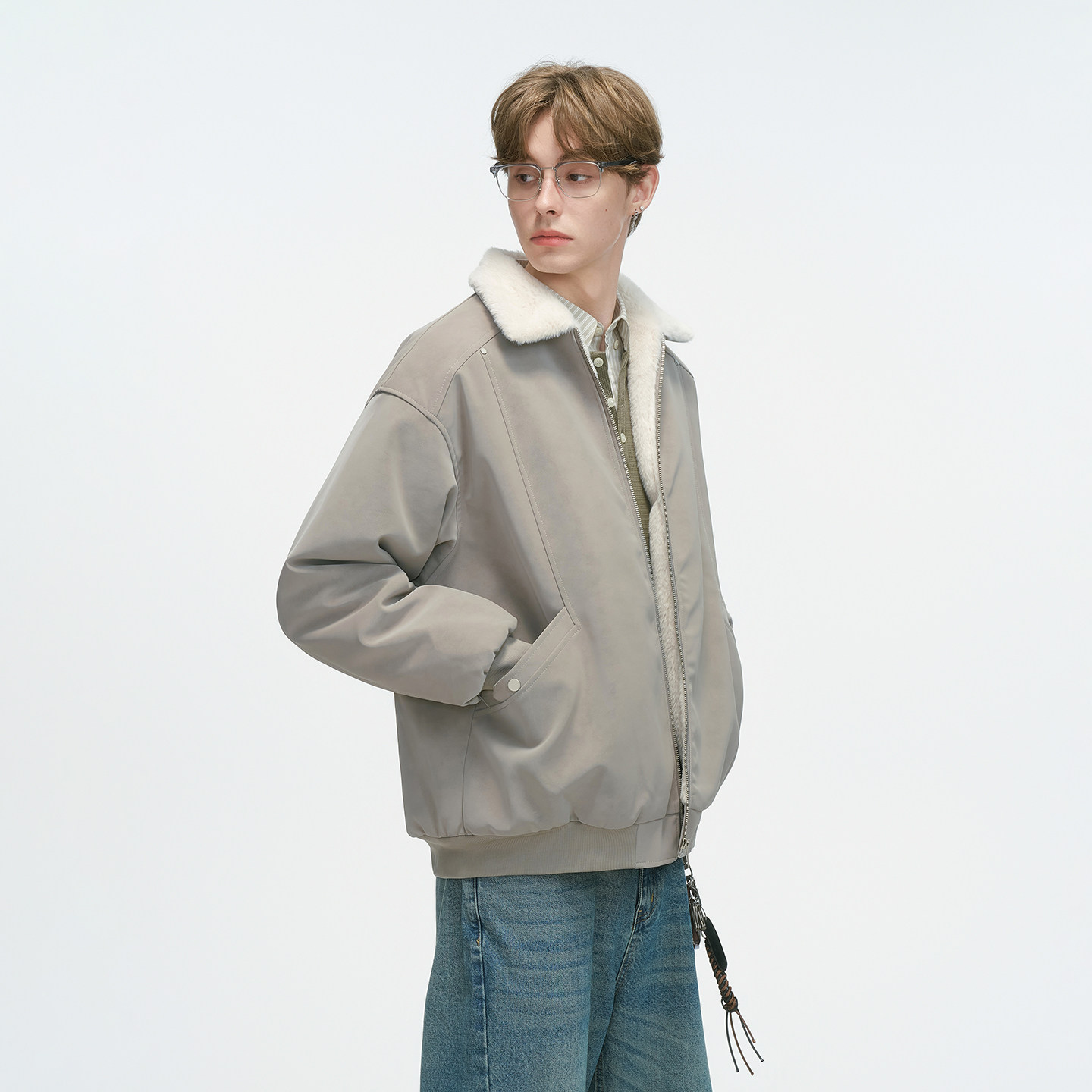 Dream made美式巴恩风羊羔绒PU皮棉衣男冬季加厚棉服男生冬装外套,淘宝优惠券,粉丝福利购,淘宝优惠卷