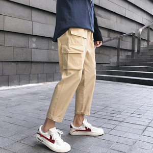 潮牌ulzzang多口袋工装裤