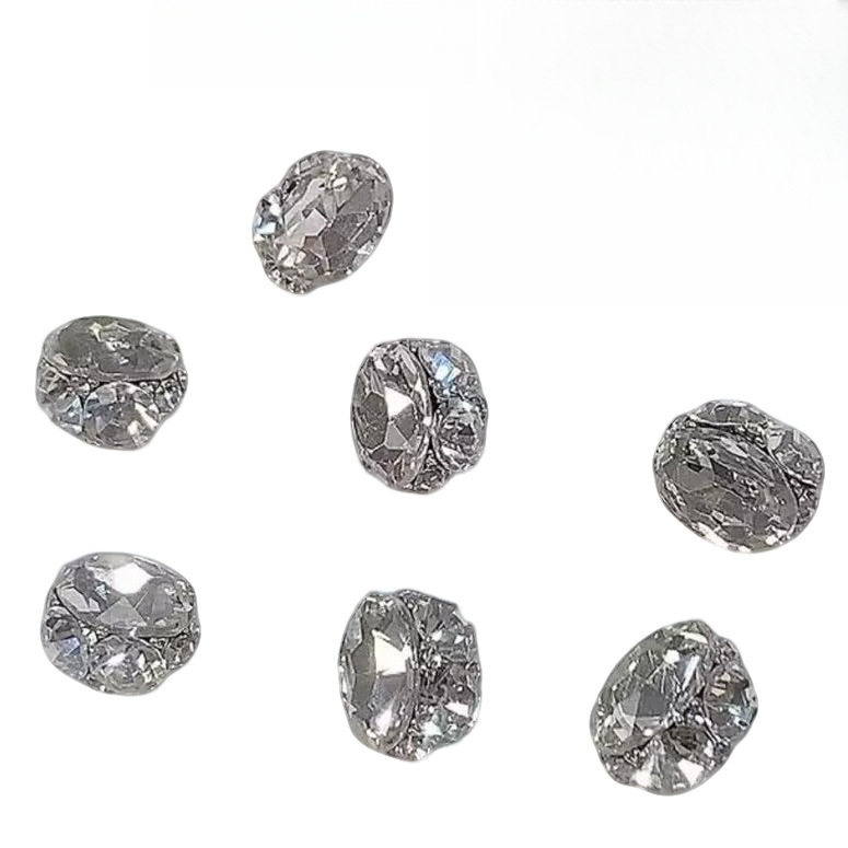 网红高品鸽子蛋钻瘦蛋超闪成品爆闪白色椭圆蛋形堆堆钻美甲饰品,淘宝优惠券,粉丝福利购,淘宝优惠卷