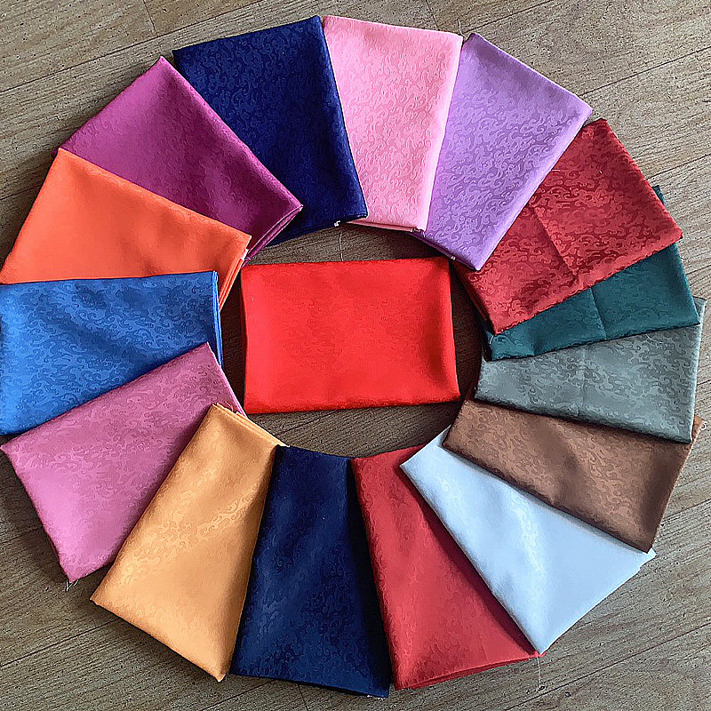 中式国风蓝绿橙粉红黑白色缎面暗纹提花缎古风旗袍汉服装布料面料,淘宝优惠券,粉丝福利购,淘宝优惠卷