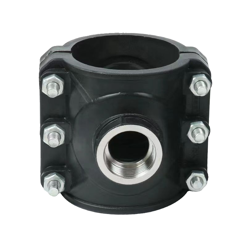 PE ppr pvc哈夫节三通增接口分水鞍分水鞍座水管不锈钢内丝增接口 - 图3