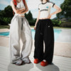 American solid color loose sports pants couple style casual pants