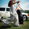 American solid color loose sports pants couple style casual pants