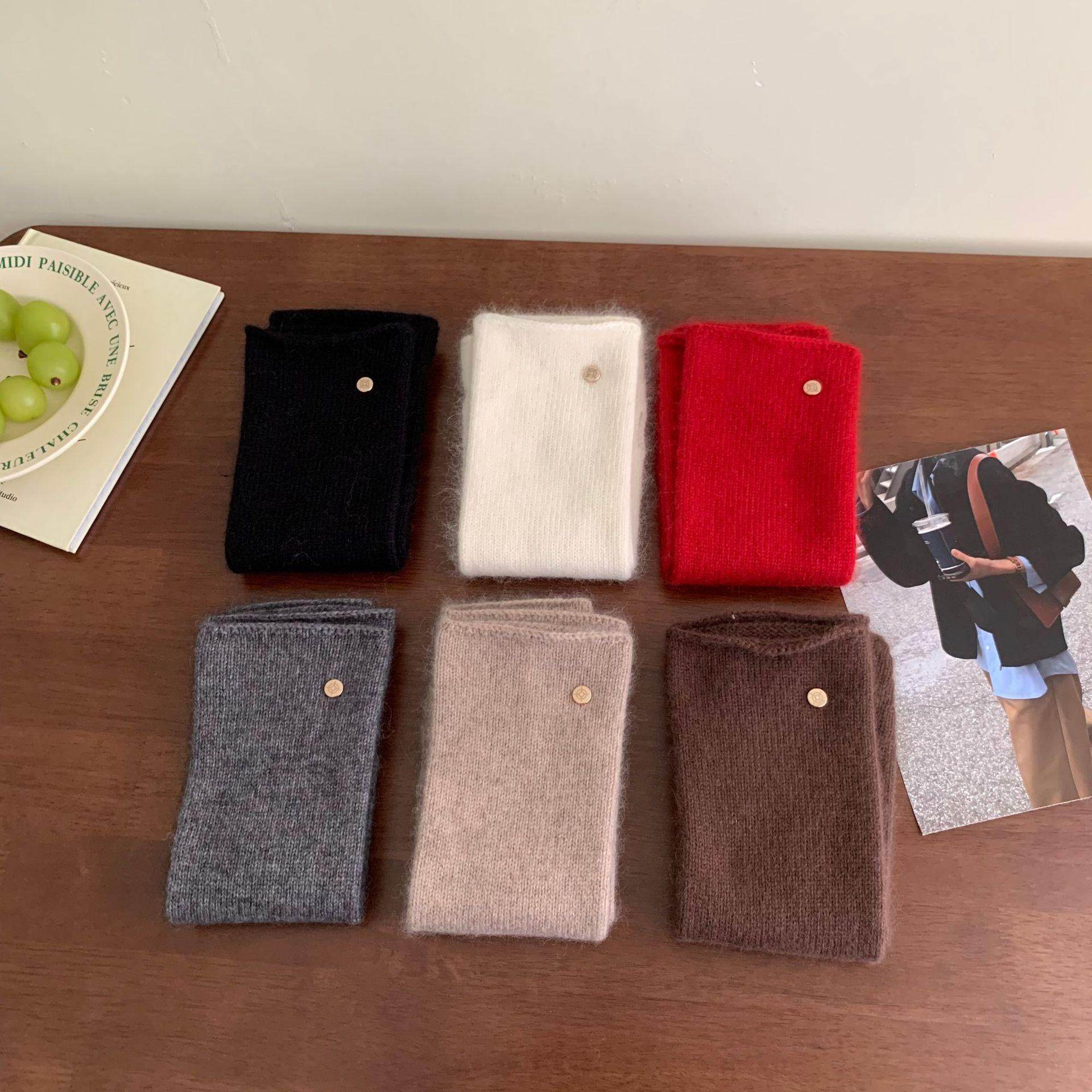 羊毛纯色袖套百搭护臂毛线手袖臂套针织堆堆半指秋冬保暖长款袖套,淘宝优惠券,粉丝福利购,淘宝优惠卷