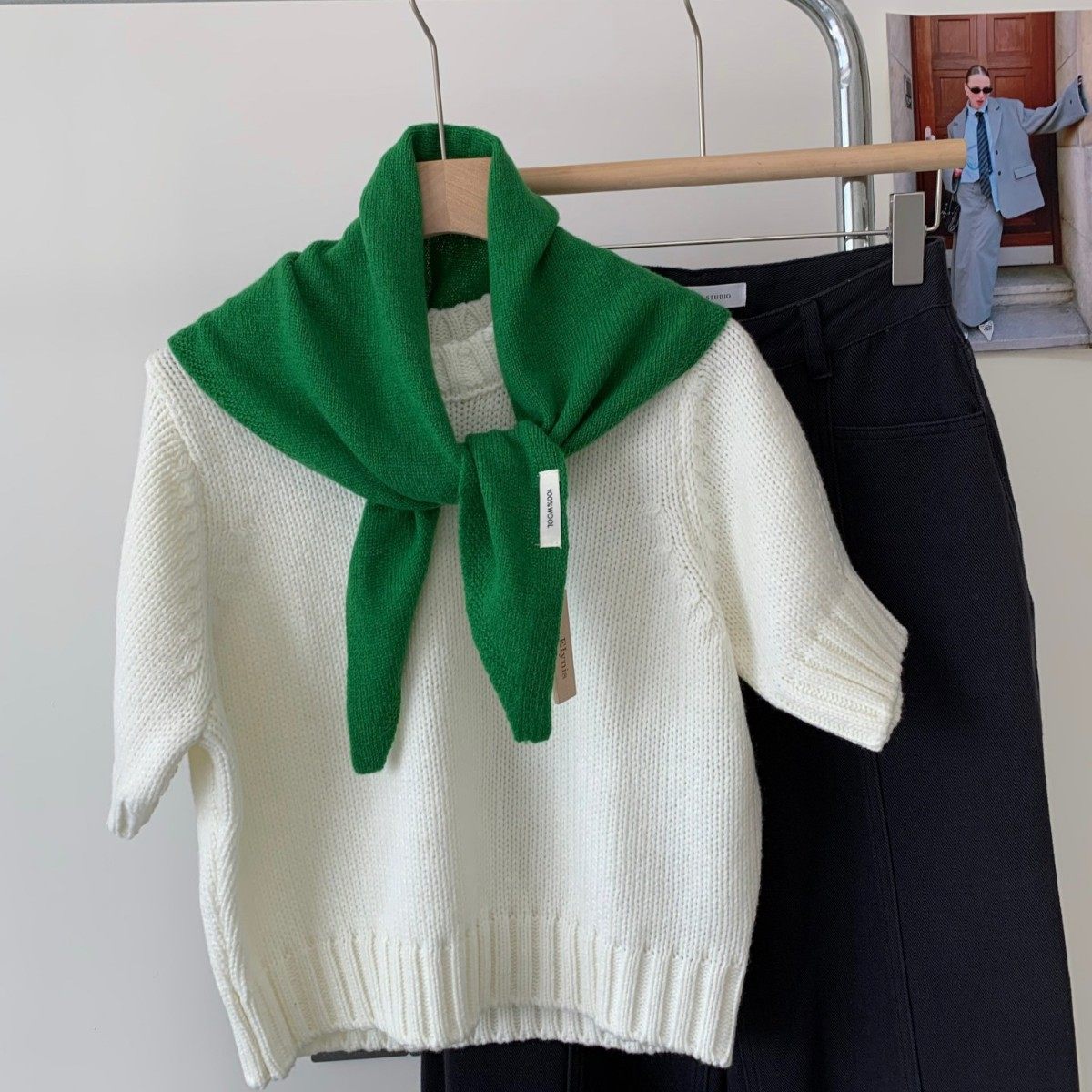 100%纯羊毛秋冬季针织三角巾女头巾围巾多功能保暖百搭纯羊毛披肩,淘宝优惠券,粉丝福利购,淘宝优惠卷