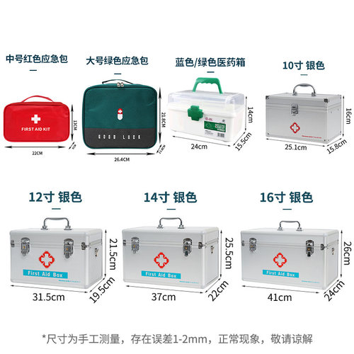家庭应急物资储备包急救包外伤医疗包医药箱全套带用品家用药箱 - 图1