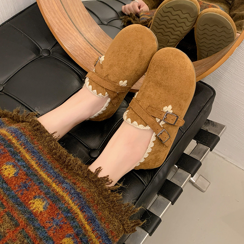 厚底全包勃肯鞋一脚蹬懒人豆豆鞋女2026新款春季百搭乐福博肯单鞋,淘宝优惠券,粉丝福利购,淘宝优惠卷