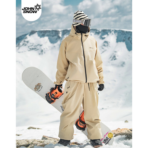 John snow滑雪服套装女款情侣单板宽松防水保暖滑雪衣裤马年限定 - 图0