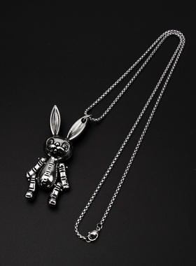 可爱兔子项链男女嘻哈风个性小众
