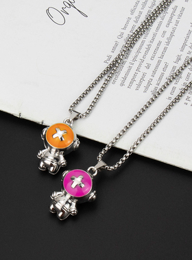 潮流可爱多彩项链男女嘻哈风挂链