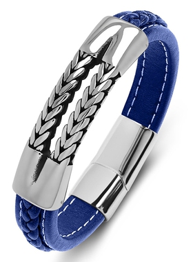 2026马年麦穗纹皮绳手链男女岁岁平安手工编织手绳本命年转运红绳