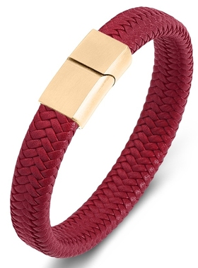 2026马年红色皮绳手链本命年红绳转运男款粗新年礼物洗澡不掉色