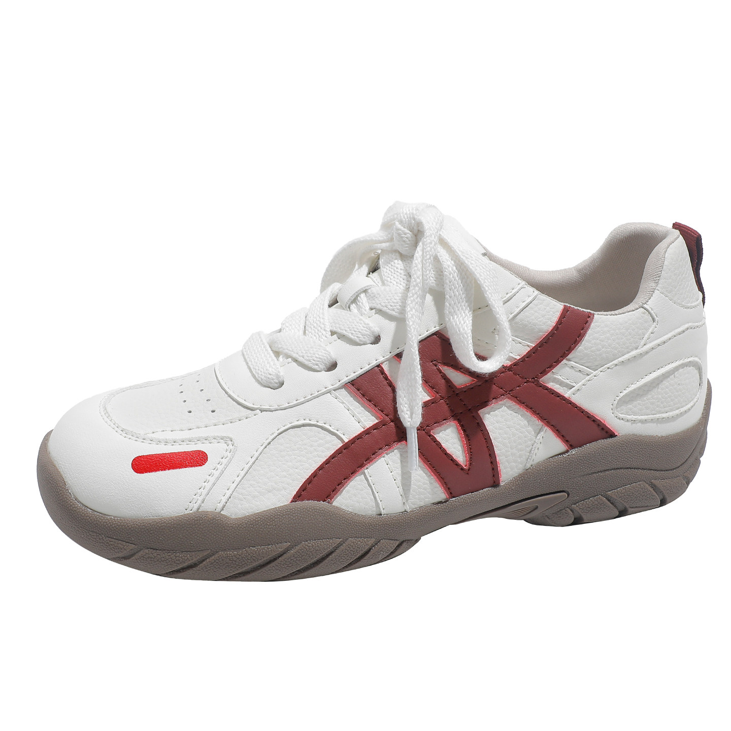 真皮~厚底内增高阿甘德训鞋女2025新款百搭休闲运动鞋软底小白鞋,淘宝优惠券,粉丝福利购,淘宝优惠卷