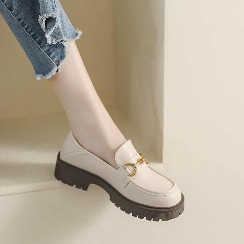 厚底小皮鞋女冬高级感2026新款软皮单鞋英伦乐福鞋大码女鞋41到43,淘宝优惠券,粉丝福利购,淘宝优惠卷