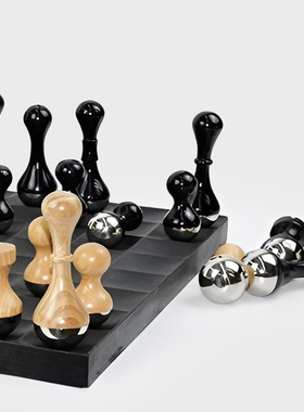 样板间桌面大理石国际象棋摆件