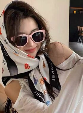 韩版大方框粉色墨镜时尚网红同款凹造型拍照防紫外线偏光圆脸显瘦