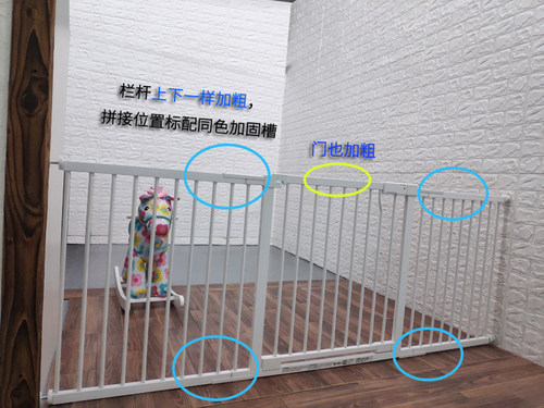 KidGo免打孔宠物狗围栏楼梯口护栏室内小型大型犬围栏狗栅栏门栏 - 图2