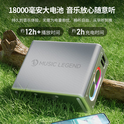 蓝牙音箱300W户外k歌音响麦克风功放一体广场舞音箱低音炮家庭ktv - 图1