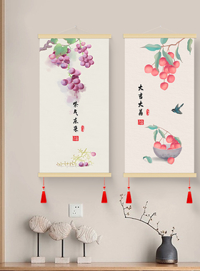 新中式玄关装饰画挂画客厅入户沙