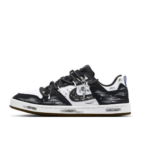 球鞋定制 Nike SB Alleyoop 银翼 黑灰色 百搭耐磨 低帮休闲板鞋 - 图3