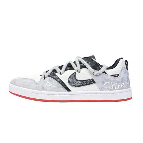 球鞋定制 Nike SB Alleyoop 银翼 黑灰色 百搭耐磨 低帮休闲板鞋 - 图2