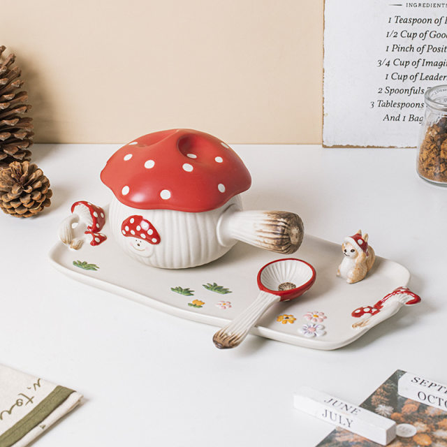Ashima ins Fenghong Mushroom Creative Tableware Soup Pot