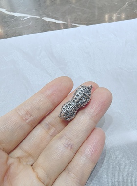 S925纯银花生吊坠早生摆件饰品复古百搭男士女士都可以用