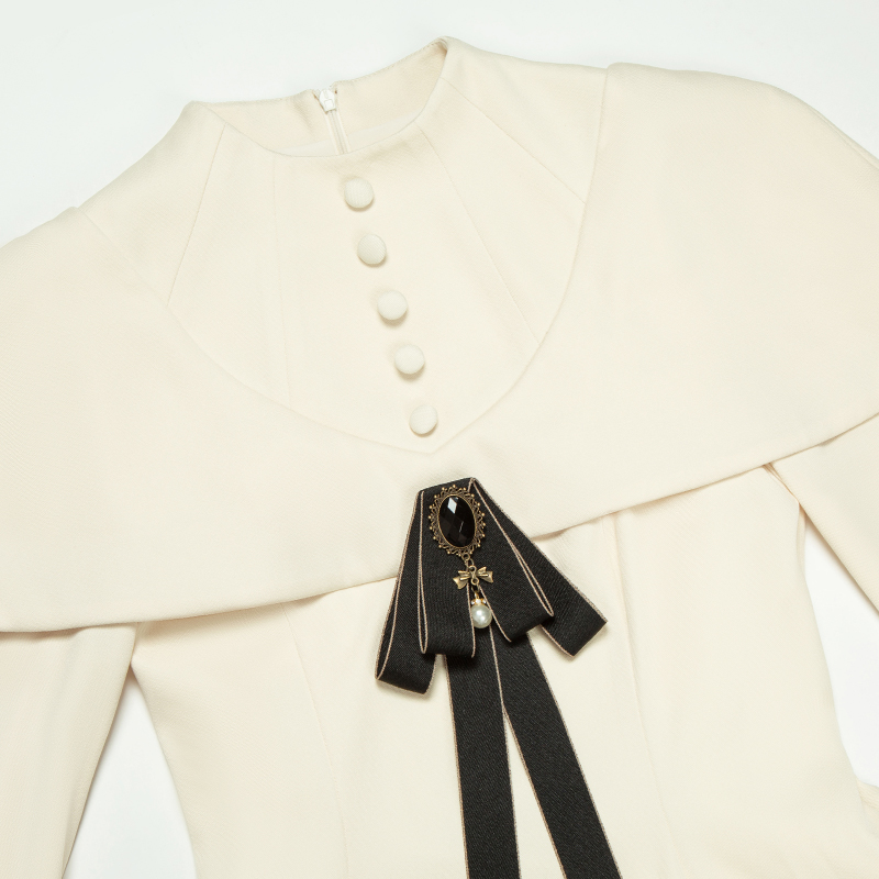 【第十三夜 op】withpuji原创设计 哥特优雅收腰显瘦大摆lo裙三子 - 图2