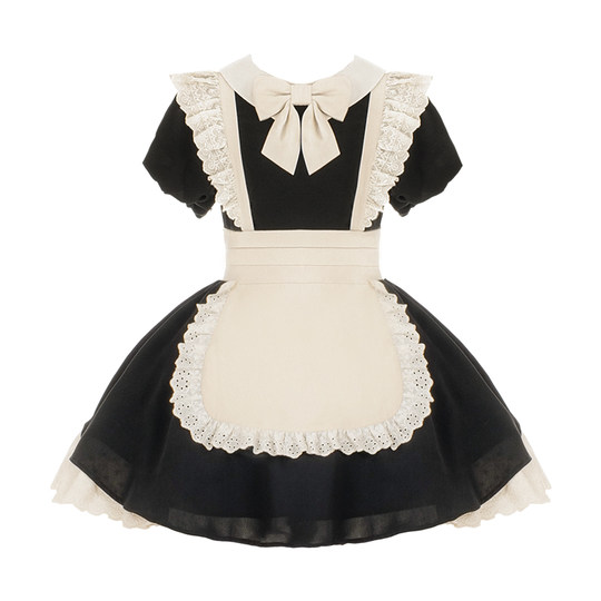 Maid's costume ancient style lace apron gives bow