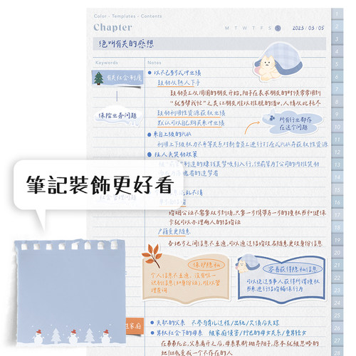 Muo|电子手帐iPad四季贴纸素材本免抠透明goodnotes notability-图1