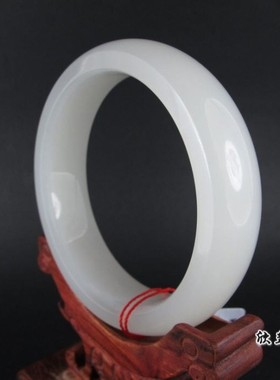 玉翡缘玉器新疆和田玉玉手镯 料白油润 57.1mm