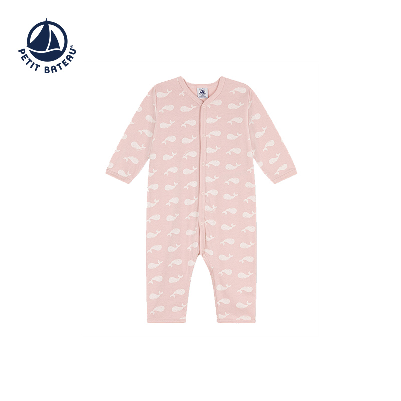 法国小帆船Petitbateau2024春夏新品婴幼儿纯棉印花连体衣A0AH7 - 图3