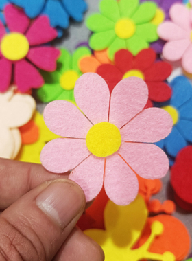 幼儿园环创新学期开学彩色花朵贴纸di手工黑板报墙贴顺手买一件