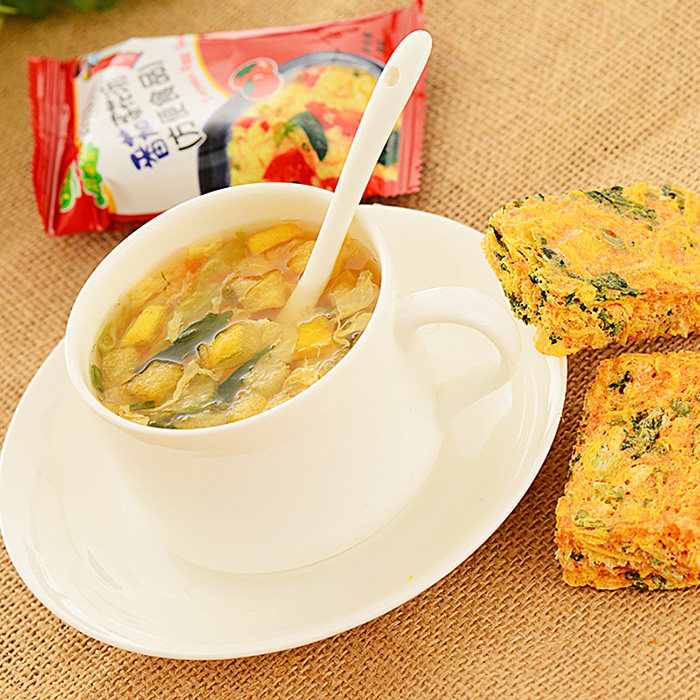 新美香番茄蛋花汤西红柿鸡蛋汤冲泡即食速溶速食汤蔬菜汤料包1袋_虎窝淘