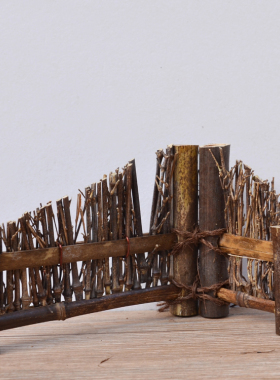 日式风竹制寿司盘篱笆刺身摆件