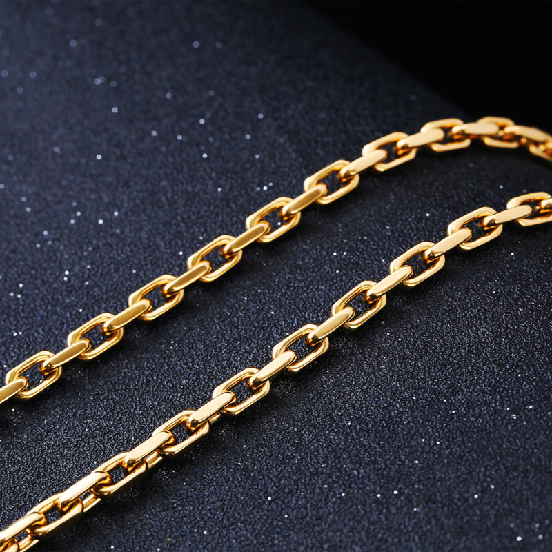 金声情艺18K金毛衣项链男黄金十字链玫瑰金太角链女纯金素链定制,淘宝优惠券,粉丝福利购,淘宝优惠卷